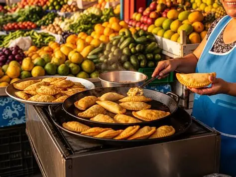 Famous street food in Hyderabad featuring spicy local snacks
